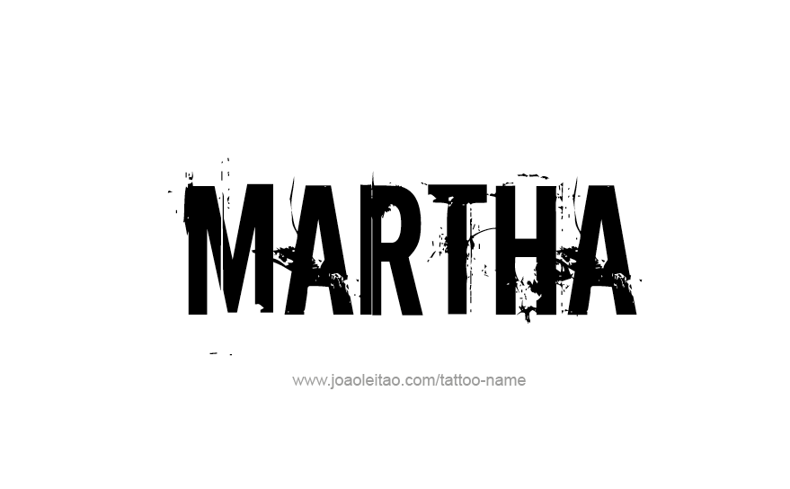 Tattoo Design Name Martha   