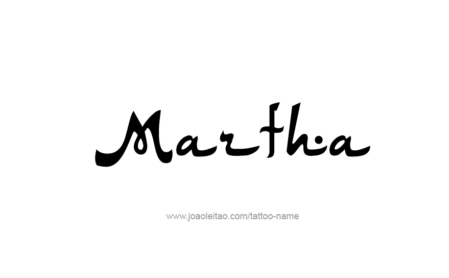 Tattoo Design Name Martha   