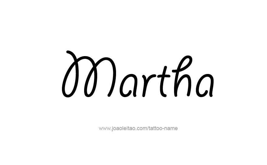 Tattoo Design Name Martha   