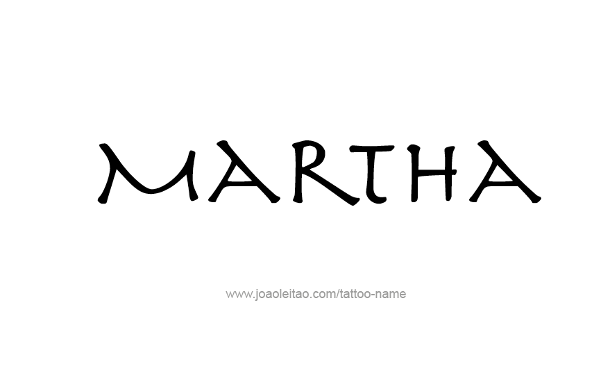 Tattoo Design Name Martha   