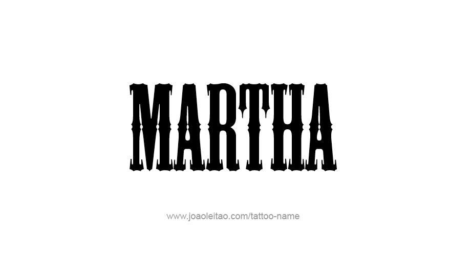 Tattoo Design Name Martha   
