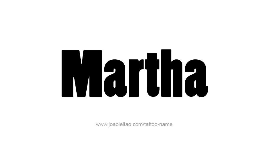 Tattoo Design Name Martha   