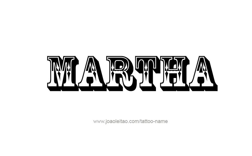 Tattoo Design Name Martha   