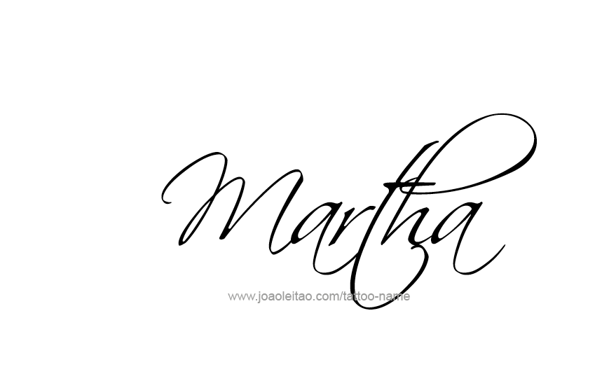 Tattoo Design Name Martha   