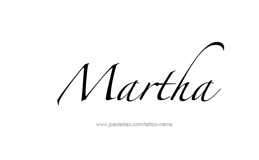 Tattoo Design Name Martha   