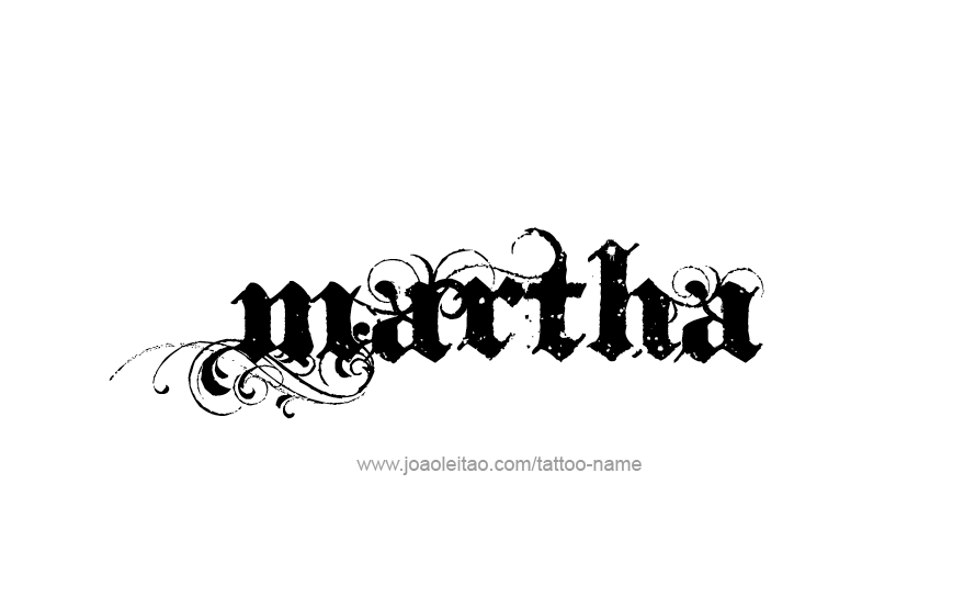 Tattoo Design Name Martha   