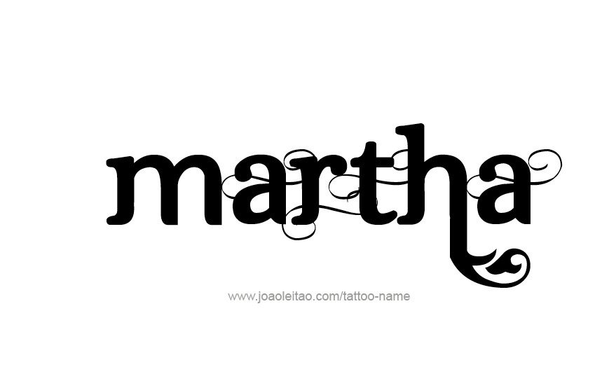 Tattoo Design Name Martha   