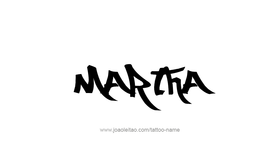 Tattoo Design Name Martha   