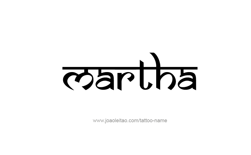 Tattoo Design Name Martha   