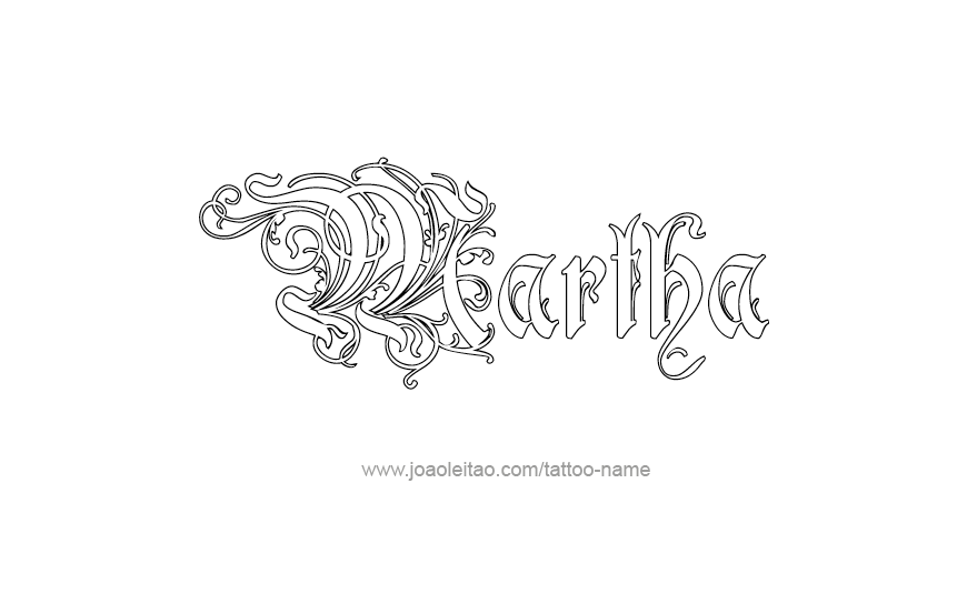 Tattoo Design Name Martha   