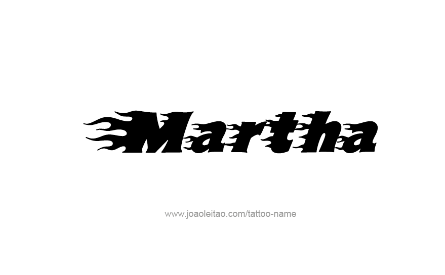 Tattoo Design Name Martha   