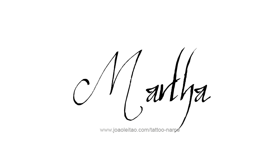 Tattoo Design Name Martha   