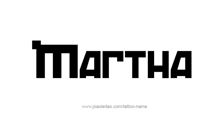 Tattoo Design Name Martha   