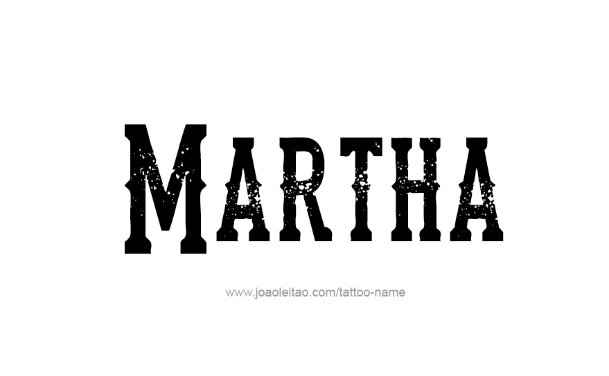 Tattoo Design Name Martha   