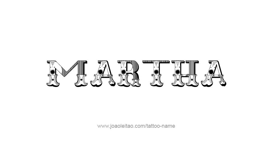 Tattoo Design Name Martha   