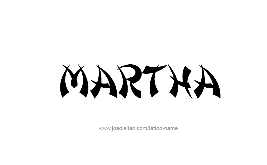 Tattoo Design Name Martha