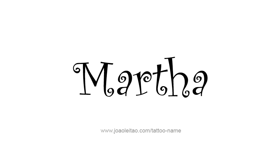 Tattoo Design Name Martha   