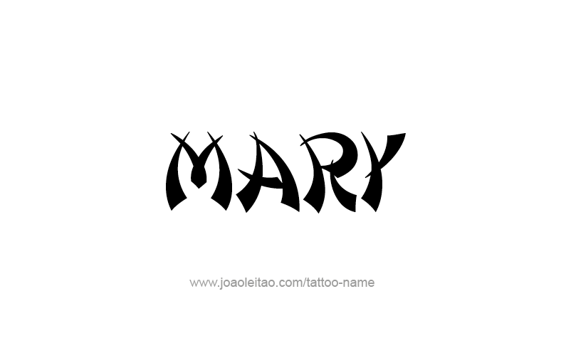 Tattoo Design Name Mary