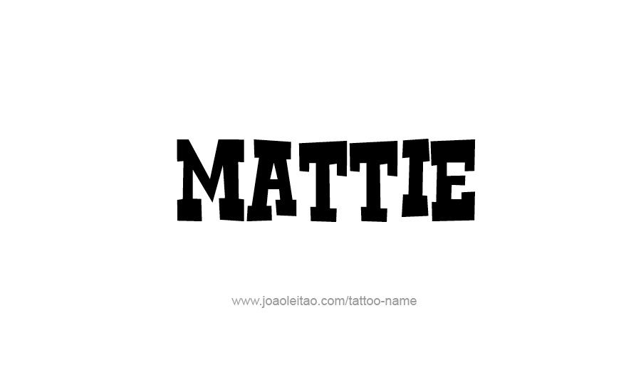 Tattoo Design Name Mattie   