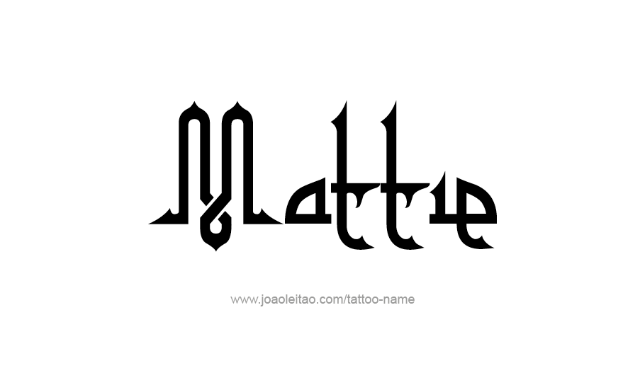 Tattoo Design Name Mattie   