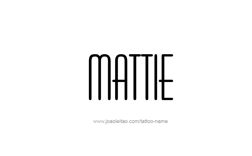 Tattoo Design Name Mattie   