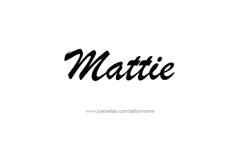 Tattoo Design Name Mattie   