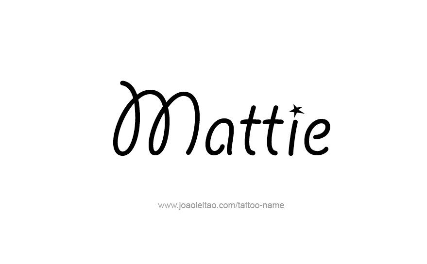 Tattoo Design Name Mattie   