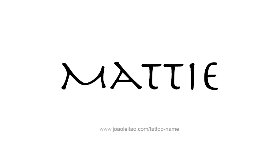 Tattoo Design Name Mattie   