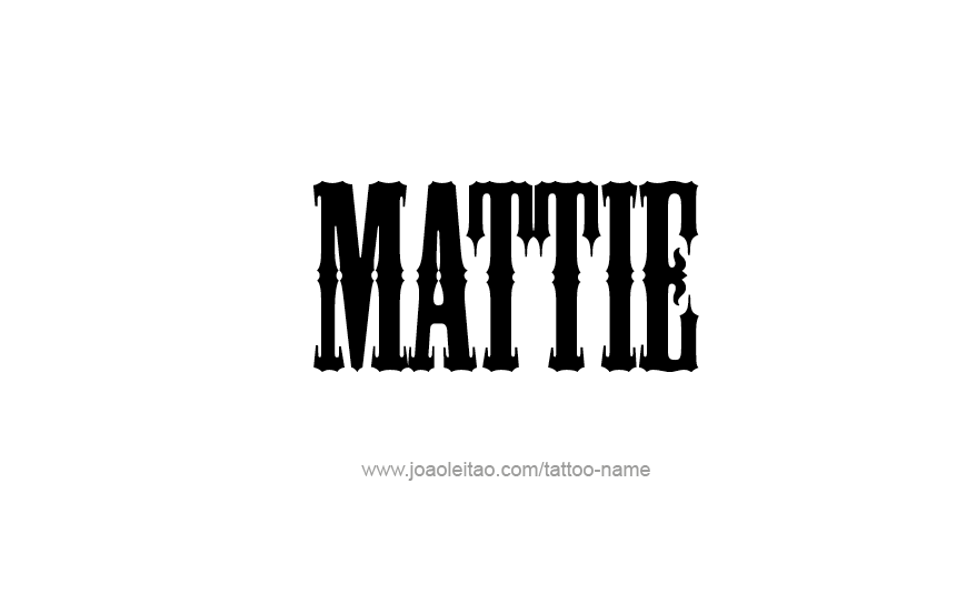 Tattoo Design Name Mattie   