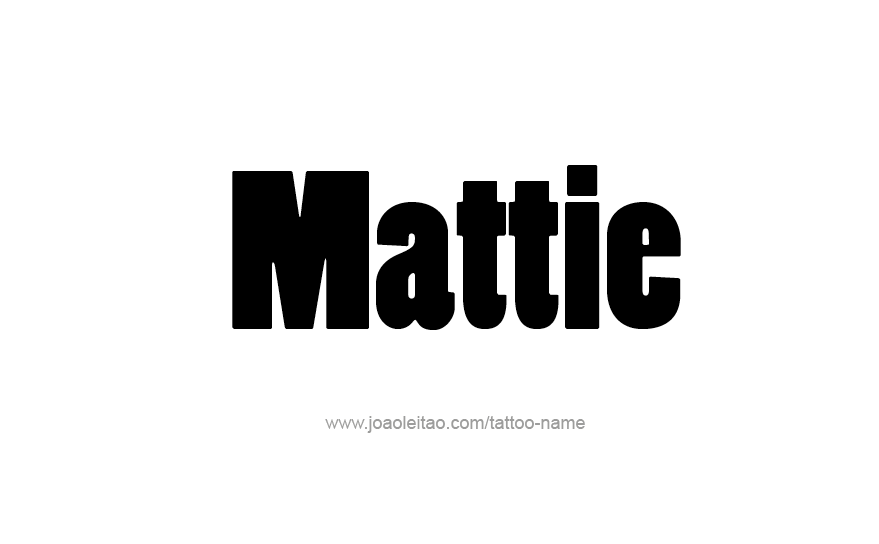 Tattoo Design Name Mattie   