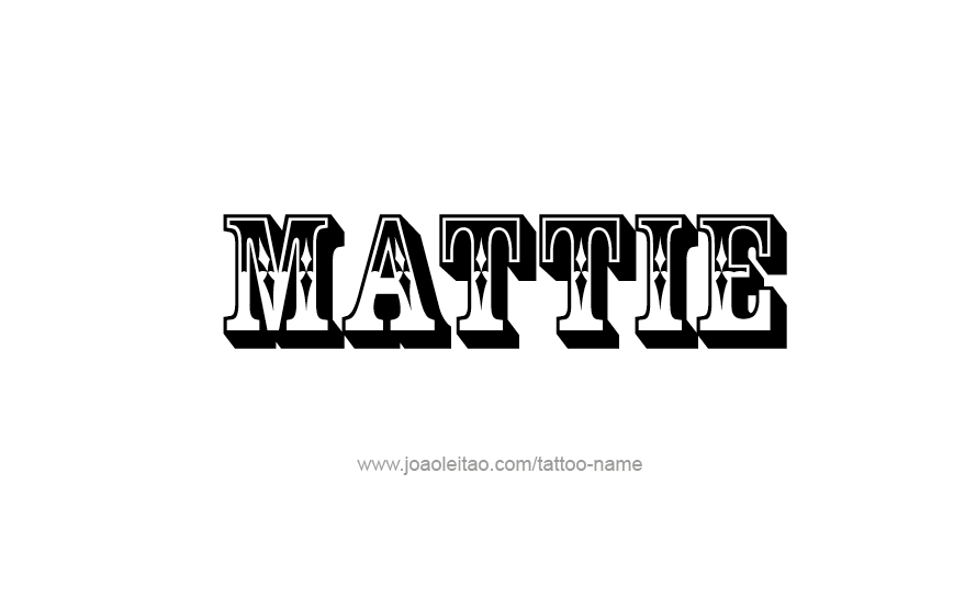 Tattoo Design Name Mattie   