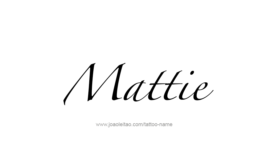 Tattoo Design Name Mattie   