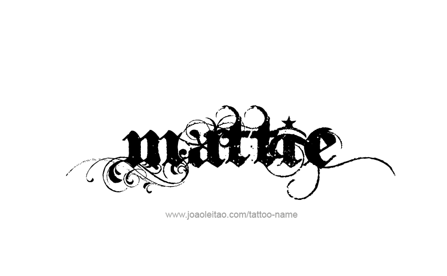 Tattoo Design Name Mattie   