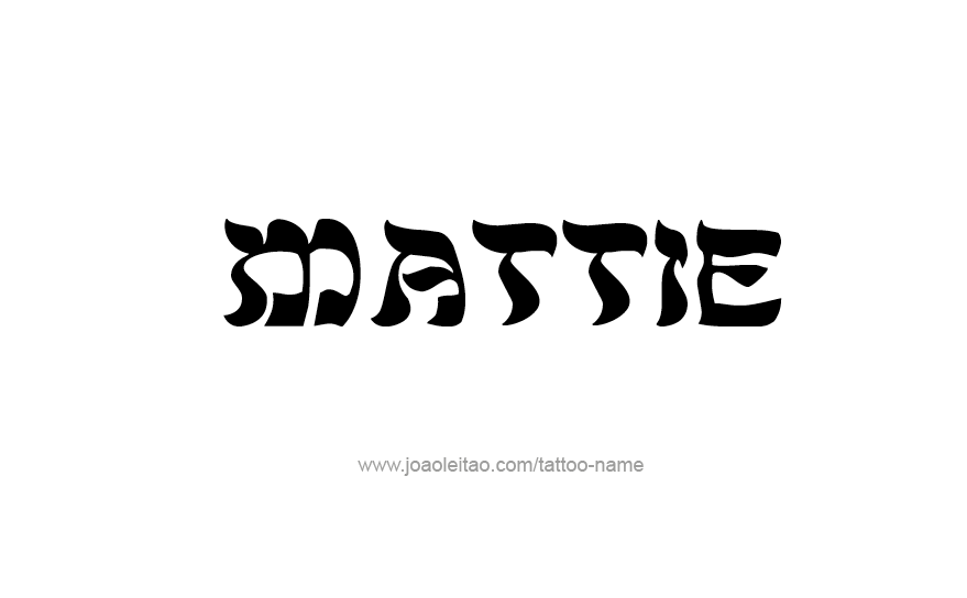 Tattoo Design Name Mattie   