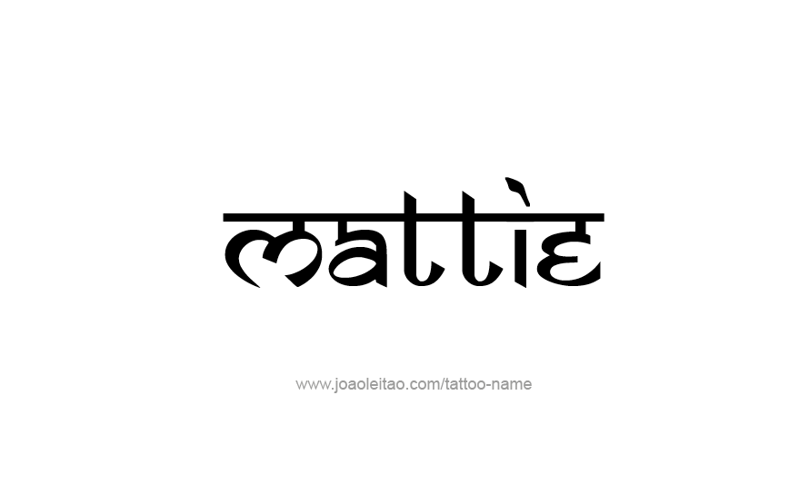 Tattoo Design Name Mattie   