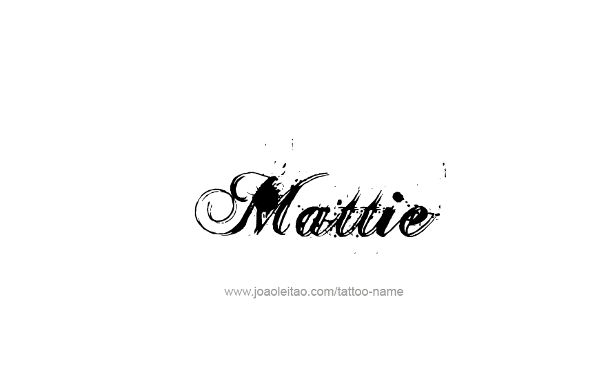 Tattoo Design Name Mattie   