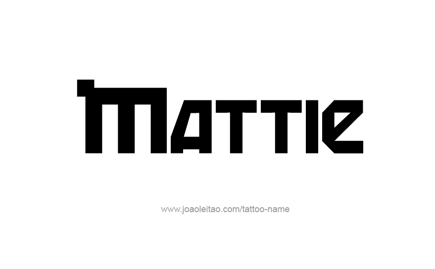 Tattoo Design Name Mattie   