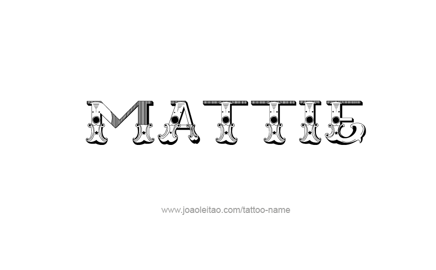 Tattoo Design Name Mattie   