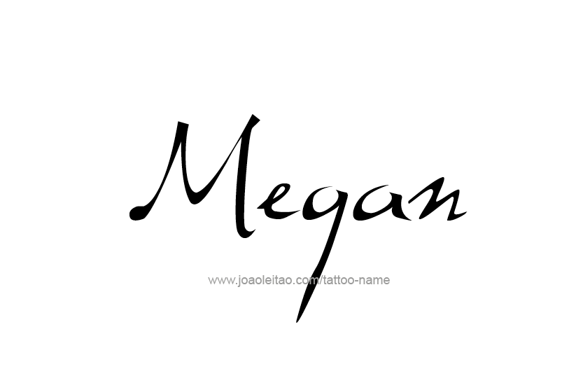 Tattoo Design Name Megan