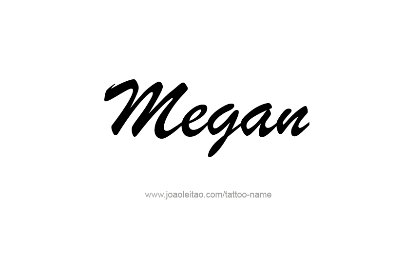 Tattoo Design Name Megan