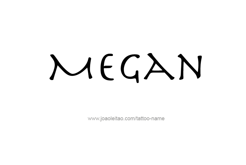 Tattoo Design Name Megan