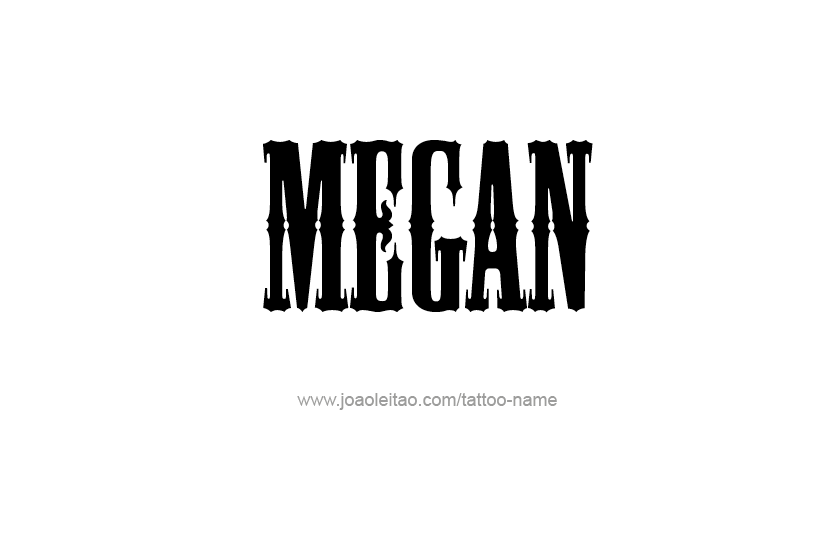 Tattoo Design Name Megan