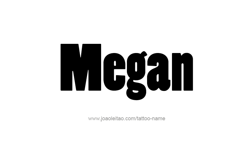 Tattoo Design Name Megan