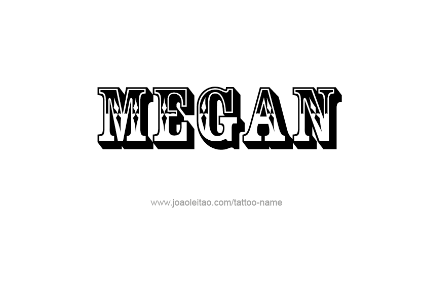 Tattoo Design Name Megan