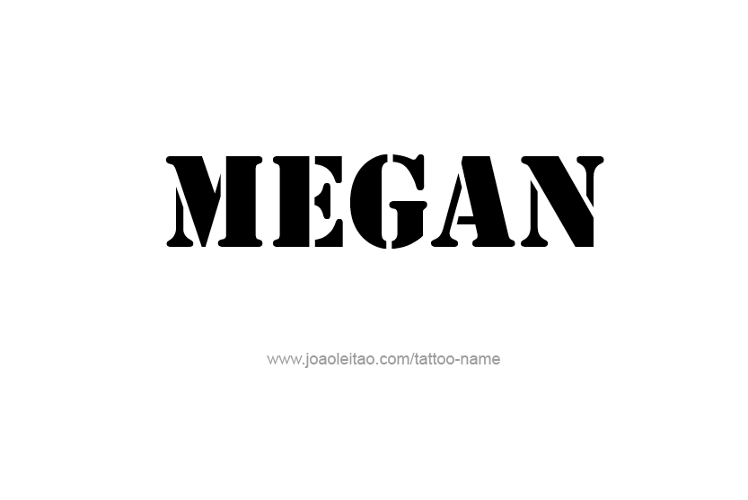 Tattoo Design Name Megan