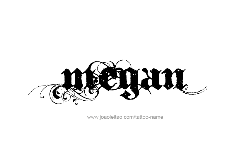 Tattoo Design Name Megan