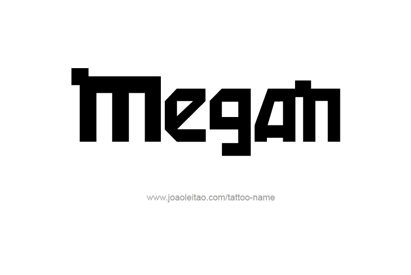 Tattoo Design Name Megan