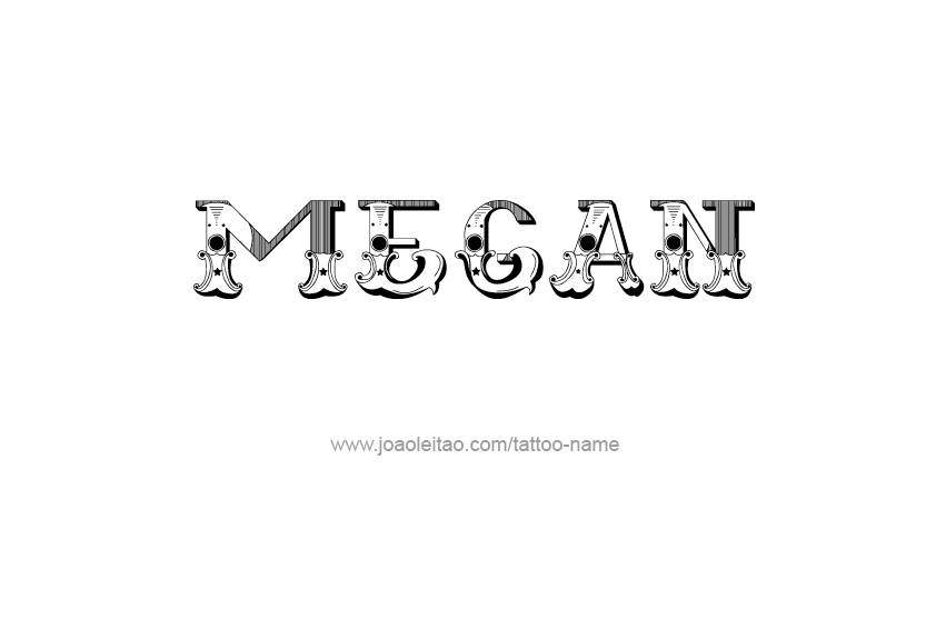 Tattoo Design Name Megan