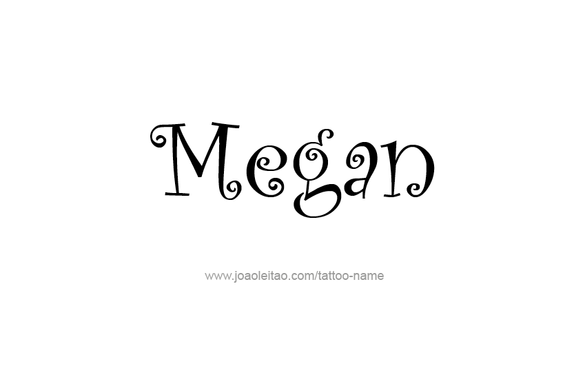 Tattoo Design Name Megan