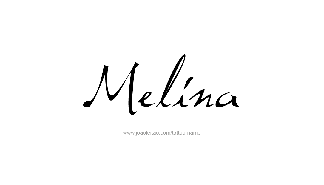 Tattoo Design Name Melina